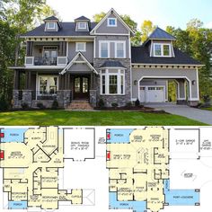 two story house plans with garage and living room