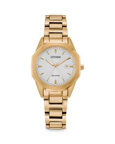 Citizen Eco-Drive Corso Watch, 28mm Bracelet Fastening, Eco Drive Watches, Water Resistant Watch, Citizen Watch, Citizen Eco, Snap Bracelets, Eco Drive, Never Fade, Stainless Steel Band