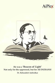 an open book with the caption he was a beacon of light not only for the oppressed, but for all indians