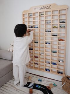 Keep that car collection tidy & organised. Our Matchbox storage is the perfect addition to your little ones bedroom, or toy room, and makes clean up time not so boring. For that extra special touch, add personalisation (enter above, if not selected there will be no wording on it). Hang it on the wall, or have it free standing (in this case we recommend it is fixed to the floor or the wall to ensure safety). We can make it any size, or shape. Click here for a custom quote. Handmade individually w Cars Room, Baby Boy Room Decor, Baby Room Inspiration, Baby Boy Room Nursery, Nursery Room Inspiration, Toddler Rooms