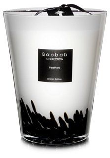 baobab collection scented candle in black and white