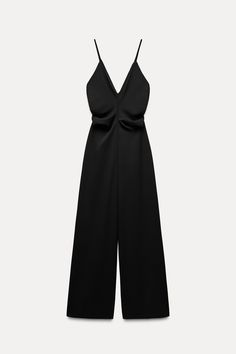 LONG CREPE JUMPSUIT Long Jumpsuit, Crepe Jumpsuit, Sweater Blazer, Cardigan Sweater Jacket, Shirt Blouses Tops, Long Jumpsuits, Knitwear Cardigan, T Shirt Vest, Blazer Dress