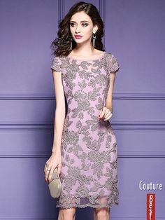 View High-end Pink Embroidered Cocktail Dress With Cap Sleeves Wedding Guest that are unique for weddings at GemGrace. Shop high-end wedding guest dresses at cheap price online. Dusty Pink Bridesmaid Dresses, Dress For Wedding Guest, Embroidered Cocktail Dress, Dress With Cap Sleeves, Short Sleeve Bodycon Dress, Dress For Wedding, Long Sleeve Cocktail Dress, Pink Cocktail Dress, Cocktail Dress Wedding