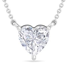 Lab Grown Diamond Necklace | Lab Grown Diamond Solitaire Necklace Solitaire Necklace, Gold G, Vs2 Diamond, Diamond Solitaire Necklace, Diamond Necklaces, White Gold Chains, Solitaire Necklaces, 2 Carat, Lab Created Diamonds