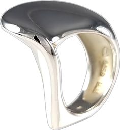 Contemporary Oval Rings For Formal Occasions, Modernist White Gold Signet Ring For Formal Occasions, Modern Dome Ring For Anniversary, Contemporary Hallmarked Rings For Formal Occasions, Contemporary Open Ring With Polished Finish, Modern Polished Concave Signet Ring, Modernist Rings With Polished Finish For Anniversary, Modernist Ring With Polished Finish For Anniversary, Modern Shiny Finish Rings For Formal Occasions