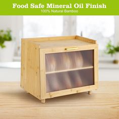 a wooden box with food safe mineral oil finish