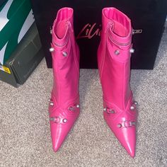 Pink Boots Size 10 Brand New! Never Worn Pink Boots, Shoes Pink, Soul Food, Bootie Boots, Ankle Boots, Size 10, Women Shoes, Brand New, Boots