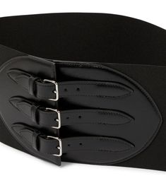 Find ALAÏA Alaïa Buckled Leather Corset Belt on Editorialist. Material: fabric. Color of fastening: silver. Closure: buckle fastening . Comes with a box. Trim: leather. Internal details: fabric lining. Made in Italy. Designer Black Belt With Buckle, Designer Black Belt With Buckle Closure, Designer Black Belts With Buckle Closure, Leather Belt With Buckle Closure For Parties, Leather Party Belts With Buckle Closure, Leather Belts With Buckle Closure For Party, Elegant Evening Belts With Buckle Closure, Designer Fitted Black Belt, Box Trim