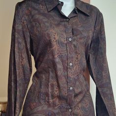 Brand New With Tags. Msrp $90. Lauren Ralph Lauren 100% Cotton Paisley Multicolor (Burgundy, Purple, Yellow) Long Sleeve Button Down, Collared Blouse; Pretty For Fall! Beautiful Shape, Tailoring & Stiching; Every Detail Attended To! Size Medium. Measurements Or Questions, Please Ask. Fitted Paisley Print Button-up Top, Classic Paisley Print Tops For Fall, Ralph Lauren Fitted Formal Tops, Fall Formal Multicolor Tops, Fall Paisley Print Tops For Work, Classic Fitted Patterned Tops, Classic Fitted Brown Blouse, Fall Paisley Print Work Tops, Elegant Paisley Print Button-up Tops