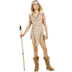 RG Costumes provides a full line of quality costumes for Infant Toddler to Plus sizes RG has just the right costume for every age every size Wigs weapons hosiery and accessories are best compliment for the costumes We have the right costume for every woman who shops your store Features . Your child will fit right into the tribe. It s a perfect option for performances parties or Halloween. brown fringed dress and a white tie cord Specifications . Gender Female. Age Group Child. Age 4 to 6. Size Small Native American Girl, American Indian Girl, Indian Princess, Cultural Festival, American Princess, Cultural Celebration, Princess Costume, Fringe Dress, White Tie