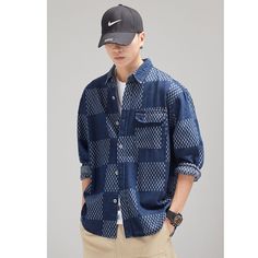 Denim Long Sleeve Plaid Shirt Workwear Shirtt  Material: 78% cotton+12% polyester+10% viscose  Size: M, L, XL, 2XL, 3XL Color: Blue  Season: Spring, Autumn, Winter   Occasion: Leisure, Outdoor, Daily, Vacation, Fall Outfits Blue Relaxed Fit Flannel Shirt With Pockets, Navy Long Sleeve Cotton Shirt, Navy Casual Shirt With Casual Collar, Navy Cotton Shirt With Casual Collar, Navy Casual Shirt With Collar, Casual Blue Long Sleeve Flannel Shirt, Relaxed Fit Washed Blue Cotton Shirt, Washed Blue Relaxed Fit Cotton Shirt, Washed Blue Cotton Shirt With Relaxed Fit