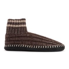 Pull on MUK LUKS Men's Cuff Slipper Boots when temps start to drop. With soft faux sherpa lining and foam insoles, these lightweight slippers will keep toes warm and cozy all season long. | MUK LUKS Men's Cuff Bootie Slipper, Brown Comfy Winter Slippers With Rubber Sole, Cozy Winter Slippers With Rubber Sole, Comfortable Winter Slippers With Rubber Sole, Brown Outdoor Winter Slippers, Winter Outdoor Slippers With Rubber Sole, Brown Cushioned Slippers For Winter, Cozy Brown Slippers With Rubber Sole, Brown Non-slip Slippers, Comfortable Non-slip Brown Slippers