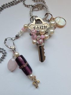 a key chain that has some charms attached to it