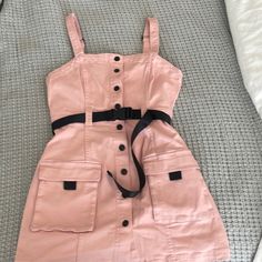 Nwt Pink Cargo Dress With Belt And Full Length Buttons. Size Medium. H&m Cotton Mini Dresses, H&m Casual Sleeveless Mini Dress, H&m Sleeveless Mini Dress Casual, H&m Cotton Mini Dress For Day Out, H&m Pink Casual Mini Dress, Casual Pink Mini Dress By H&m, Fitted Pink Mini Dress By H&m, H&m Casual Mini Dress For Day Out, Casual H&m Mini Dress For Day Out