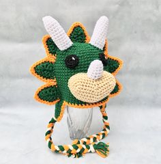 "Welcome to KrazyHats I Do Not accept cancellation. This hat is handmade by me. Production time for this hat is about 3-5 days Please see shop announcement for changes. Please select Hat color: 1.Green/brown 2.Green/orange Please specify size when ordering! 6 month-12 month-16'- 18' 1-2y.old- 18'- 19' 2-4y.old -19'-20' 4-6y.old-20-20'5 7-10y.old -20.5-21.5' Teen-Adult CUSTOMIZE I am always open to custom orders - so if you see an item you would like in a different color I would be happy to creat Crochet Dinosaur Hat, Dino Hat, Crochet Unicorn Hat, Dinosaur Hat, Unicorn Hat, Crochet Dinosaur, Wig Hat, Halloween Wigs, Baby Groot