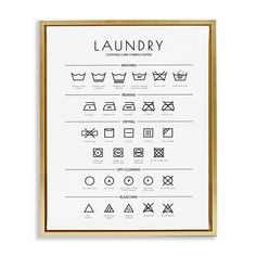 a laundry poster hanging on the wall