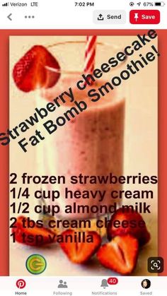 Fruit Chart, Keto Smoothie Recipes, Snack Smoothie, Cucumber Diet, Desserts Keto, Fat Bomb, Fat Bomb Recipe, Low Carb Dessert, Keto Drink