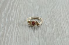 Carnelian gemstone wrapped wire ring, handmade gold or silver wrapped wire ring, Carnelian gemstone Glitter Accessories, Wire Jewelry Designs, Wire Rings, July Birthstone, Handmade Gold, Wallet Accessories, Elegant Gift, Pure Silver, Mother Day Gifts