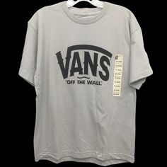 Nice 100% Cotton Short Sleeve Crewneck T-Shirt From Vans Is New With Tags In Boys Size Xl/18-20. It Features A Front Vans Off The Wall Graphic In Black. It Measures 25.5” From Shoulder To Hem And 19.5” Across The Chest. Vans Cotton Graphic Tee, Casual Vans T-shirt With Graphic Print, Vans Casual T-shirt With Graphic Print, Heather Grey Short Sleeve Top With Graphic Print, Casual Vans Tops With Screen Print, Vans Crew Neck T-shirt For Streetwear, Casual Vans Tops With Graphic Print, Black Vans Crew Neck T-shirt, Vans Black Crew Neck T-shirt