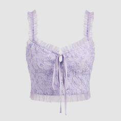 Reposhing This Item I Purchased From @Friendlystyles. Wore Once For A Bachelorette Brunch, But Ready To Rotate For Something New. Questions? Leave A Comment Below! Purple Lace Top For Spring, Purple Lace Tops For Spring, Bachelorette Brunch, Cider Tops, Png Clothes, Tank Crop Top, Crop Top Sweater, Purple Fashion, Lace Tank