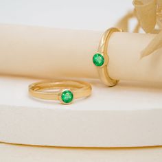 Nina Elevate your everyday style with a touch of emerald green. These solid gold huggies feature a single, natural emerald in a classic bezel setting. Choose from the warmth of yellow gold, the cool elegance of white gold, or the rosy hue of rose gold. - Handmade- Solid Gold- Natural Emerald - Total Emerald Carat Weight: 0.07 ctw- Outer Diameter: 11 mm- Inner Diameter: 8.5 mm- Bezel Dimension: 2.6 mm * Sold as a pair * All pieces come beautifully boxed in suede pouches you can always use when tr Best Compliments, Gold Huggies, Classic Gold, Natural Emerald, Huggies Earrings, The Cool, Bezel Setting, Everyday Style, Earrings Handmade