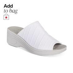 in stock Lightweight White Sandals With Arch Support, Lightweight Synthetic Sandals With Ortholite Insole, Adjustable Slip-on Synthetic Wedge Sandals, Adjustable Synthetic Slip-on Wedge Sandals, Lightweight Synthetic Slide Sandals, Lightweight White Sandals For Spring, Spring Sandals With Arch Support And Synthetic Material, Easy Street, Preschool Outfits