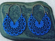 "These are so pretty and unique.  Blue mandala hoop earrings are versatile and lightweight.  They have incredible detail and design.  Dress them or down.  The perfect everyday earrings for any stylish gal! The hoops measure 1 7/8\" long by 1 3/8\" wide.   I have these available in 7 other color ways as well.  Here are direct links to each Pink : www.etsy.com/listing/1156752146 Light Purple : www.etsy.com/listing/1157758318 Orange - www.etsy.com/listing/1172383597 Green : www.etsy.com/listing/116 Blue Hypoallergenic Hoop Earrings, Blue Small Hoop Earrings For Pierced Ears, Adjustable Small Hoop Earrings In Blue, Adjustable Small Blue Hoop Earrings, Blue Hypoallergenic Small Hoop Earrings, Blue Hoop Earrings With Ear Wire, Blue Hoop Earrings For Gift, Blue Bohemian Hoop Earrings For Pierced Ears, Blue Small Hoop Nickel-free Earrings