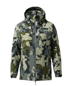 KUIU Kutana Gale Force Hooded Jacket | Verde Functional Waterproof Windbreaker For Hunting, Functional Windproof Windbreaker For Hunting, Functional Waterproof Hunting Outerwear, Functional Windproof Hunting Outerwear, Windproof Gore-tex Outerwear For Outdoor Work, Outdoor Midweight Hooded Jacket With Detachable Hood, Hooded Insulated Functional Windbreaker, Gore-tex Windproof Outerwear For Outdoor Work, Winter Raincoat For Outdoor Work With Adjustable Hood