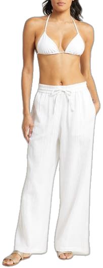 Pants Nordstrom, Beach Outfits, Sea Level, Sunset Beach, White Pants, Beach Sunset, Beach Outfit, Drawstring Waist, High Waist