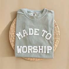 Wwjd Shirt, Worship Team Outfits, Jesus T Shirts, Shirts To Make, Church Merch, Christian Gift Shop, Made To Worship, Christian Graphic Tees, Jesus Clothes