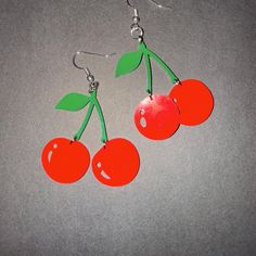 Brand New Hand Made Acrylic Drop Earrings. Hypoallergenic Earring Wire Retro Red Earrings For Summer, Trendy Red Pierced Earrings, Retro Red Summer Jewelry, Trendy Nickel-free Red Earrings, Trendy Red Nickel-free Earrings, Earrings Hypoallergenic, Earring Wire, Hypoallergenic Earrings, Earrings Color