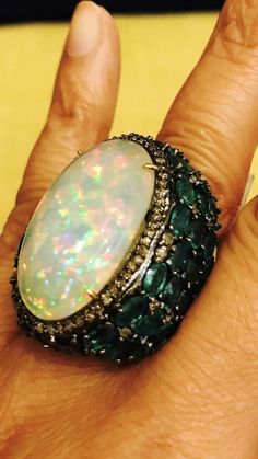 Armor Ring, Emerald And Diamond Ring, Cocktail Jewelry, Ring Opal, Tourmaline Jewelry, Custom Ring, Silver Wedding Rings, Citrine Ring, Emerald Gemstone