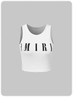 Buy Inexpensive Tank Tops at Kollyy online store, SPU: 48QZTA3FB7B9, Color: White, Pattern:Text Letters, Style:Y2k. Fitted Sleeveless Crop Top With Letter Print, Fitted Sleeveless Letter Print Crop Top, White Sleeveless Tank Top With Letter Print, White Stretch Tank Top With Letter Print, Fitted Tank Vest With Letter Print, Fitted Letter Print Tank Vest, White Sleeveless Letter Print Crop Top, White Letter Print Crop Top Tank, Text Letters