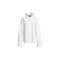 Balenciaga poplin shirt Kick collar; button front Long wide sleeves; button cuffs Oversized fit Cotton Made in Italy Oversized Poplin Shirt, Poplin Shirt, Wide Sleeves, Bergdorf Goodman, Oversized Fits, Balenciaga, Tops Designs, In Italy, Italy