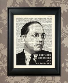 an image of a man with glasses on top of a page in a framed book