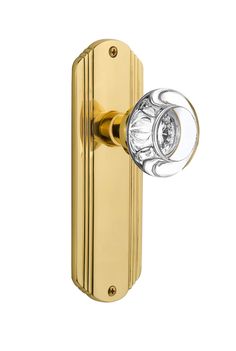 an image of a door handle with glass knob