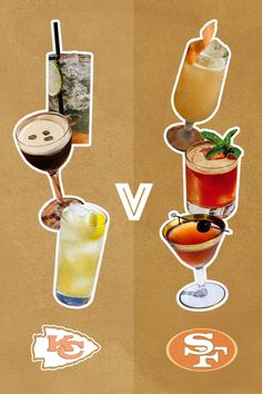 three different types of drinks are shown in this graphic