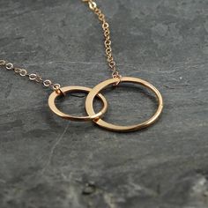 Olivia Necklace, Double Circle Necklace, Rose Gold Circle, Stocking Stuffers For Women, Gold Circle Necklace, Gold Pendants, Galentines Day, Mothers Day Gifts From Daughter, Birthday Gifts For Best Friend