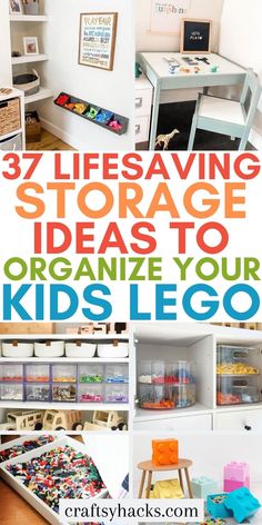 kids's storage and organization ideas to organize your kids'legos