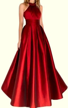 Prom Dress Satin, Formal Evening Gown, Red Evening Dress, Red Gowns, Mode Chic, Satin Prom Dress, Gala Dresses, Dress Satin, Burgundy Dress