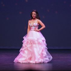 Size: 4 Color: Pink, Floral Brand: Camille La Vie Super Fun And Beautiful Dress! I Used It For Fun Fashion In My Pageant! Length In Front: 43” Length In Back: 47” Pink Gown For Pageant During Prom Season, Pink Ball Gown For Pageant During Prom Season, Pink Gown For Pageant In Prom Season, Pink Evening Dress For Pageant During Prom Season, Spring Pink Ball Gown For Quinceanera, Pink Ball Gown For Quinceanera Spring Season, Pink Ball Gown For Quinceanera Spring, Pink Sleeveless Evening Dress For Pageant, Pink Floor-length Gown For Homecoming