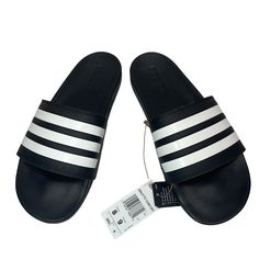 Adidas Adilette Comfort Black Slides Men's Sandal Gz5891 Model No : Gz5891 Color : Black Made In Vietnam Size 8 Features Cushioned Style Sleeper Condition : Brand New And 100% Authentic, Totally New Without Box, With Tags Adidas Slides With Rubber Sole For Summer, Adidas Black Slides For Summer, Adidas Black Synthetic Sport Sandals, Adidas Synthetic Slides For Streetwear, Synthetic Open Toe Slippers For Streetwear, Adidas Cushioned Round Toe Flip Flops, Adidas Non-slip Sandals For Streetwear, Black Adidas Slide Sandals, Adidas Sporty Synthetic Flip Flops