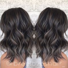 Balayage Hair Grey, Gray Highlights, Grey Ombre Hair, Thick Wavy Hair, Brown Balayage, Ash Gray, Trendy Hair Color, Grey Hair Color