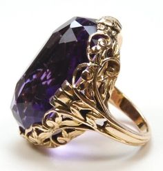 Antique WB 1920's Amethyst 14K Rose Gold Ring Size 4 UK-H 32.43 Carat Art Deco  | eBay Formal Amethyst Ring With Diamond Cut, Antique 14k Gold Amethyst Ring, Elegant Purple Amethyst Ring With Intricate Design, Victorian 14k Gold Ring In Purple, Victorian Style Purple Ring In 14k Gold, Victorian Style Purple Rings In 14k Gold, Victorian Style 14k Gold Rings In Purple, Victorian 14k Gold Purple Rings, Vintage Yellow Gold Amethyst Ring