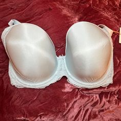 Underwire Powder Bra Nwt. Never Worn. Size 38g Blue Fitted Tops With Underwire Support, Minimiser Bra, T Shirt Bra, Women's Intimates, Molding, Color Blue, Bra, Women Shopping, T Shirt