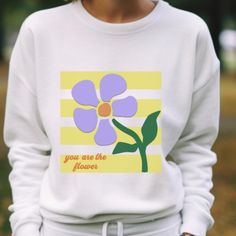 Embrace the beauty of nature with our Floral Nature sweatShirt - a delightful blend of botanical aesthetics and garden lover vibes. Whether you're a nature enthusiast or simply appreciate the charm of wildflowers, this ladies' sweatshirt is perfect for you. Get yours today and let your style bloom! ** PRODUCTION TIME: 1-3 days (Usually 2 days) ** SHIPPING TIME: 2-5 days (Usually 3 days) ** DETAILS: Gildan 18000 - UNISEX SIZING, not a Women's size! They are meant to have a relaxed fit, please ref Trendy Cotton Floral Print Sweater, Spring Crew Neck Sweatshirt With Plant Print, White Floral Print Casual Sweatshirt, White Floral Print Cotton Sweater, Casual White Floral Print Sweatshirt, Spring Plants Print Cotton Sweatshirt, Spring Cotton Sweatshirt With Plant Print, Spring Long Sleeve Botanical Sweatshirt, Spring Botanical Cotton Sweatshirt