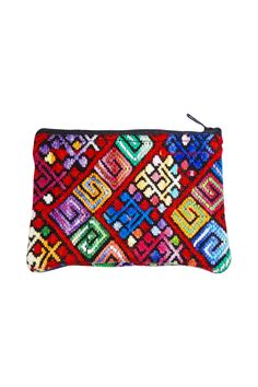 Vintage Textile Chiquita Chi Chi Pouch SM06 We give all the credit for these exquisite pouches to our very own bag maker in Guatemala, Irma Marisol. She and her husband take the most beautiful vintage Mayan textiles and huipiles and hand make these gorgeous one of a kind pouches that can be used as a coin purse, wallet or anything your heart desires. We are in love with each one as they all tell a story through their exquisite embroidered textile. Some have bold colors while others have bold pat Multicolor Embroidered Pouch Clutch, Embroidered Travel Pouch, Rectangular Handwoven Pouch For Gifts, Rectangular Handwoven Pouch As Gift, Travel Embroidered Pouch, Handwoven Rectangular Clutch For Gift, Multicolor Rectangular Cosmetic Bag, Multicolor Embroidered Travel Pouch, Embroidered Multicolor Travel Pouch