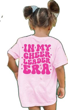 Fun Slogan Tops For School, Pink Tops With Letter Print For School, Retro Pink Tops With Slogan, Casual Cheerleading Tops With Letter Print, Pink Text Print Top For School, Casual T-shirt For Cheerleading, Casual Tops For Cheerleading With Letter Print, Casual Letter Print Tops For Cheerleading, Retro Pink Top With Letter Print