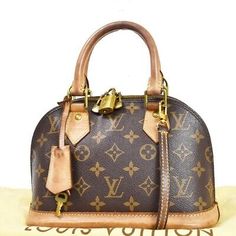 Top Seller for LOUIS VUITTON Alma BB 2Way Hand Bag Monogram Leather Brown Gold M53152 15YC243, Women's bags Classic Bags In Monogram Canvas With Lock, Classic Bag With Lock In Monogram Canvas, Classic Bags With Lock In Monogram Canvas, Classic Monogram Canvas Bag With Lock, Nike Fashion Shoes, Alma Bb, Monogrammed Leather, Nike Fashion, Brown Canvas