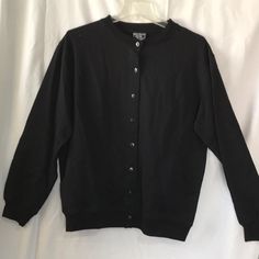 Southern Lady Button Cardigan Nos Medium Black Side Pockets Nos Item 485 Southern Lady, Southern Ladies, Button Cardigan, Black Side, Sweaters & Cardigans, Cardigans, Sweaters For Women, Women Shopping, Black